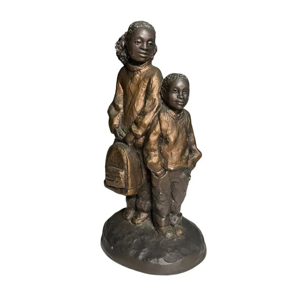 Austin Other - Vintage Austin Sculpture 1996 Kid My Big Sister Signed ECILA Alice Heath Riordan